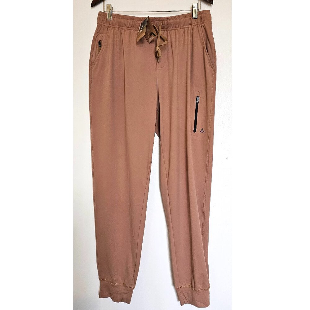 NWT Varejogger Lightweight Joggers Sweatpants Pants Zipper Pockets L Dark Khaki